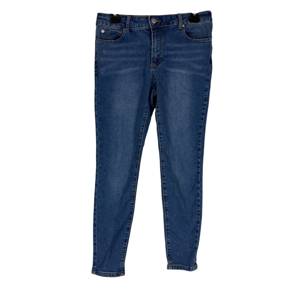 Tahari Kelly Skinny Jeans Womens 8 Blue Medium Wash Mid Rise Stretch Denim